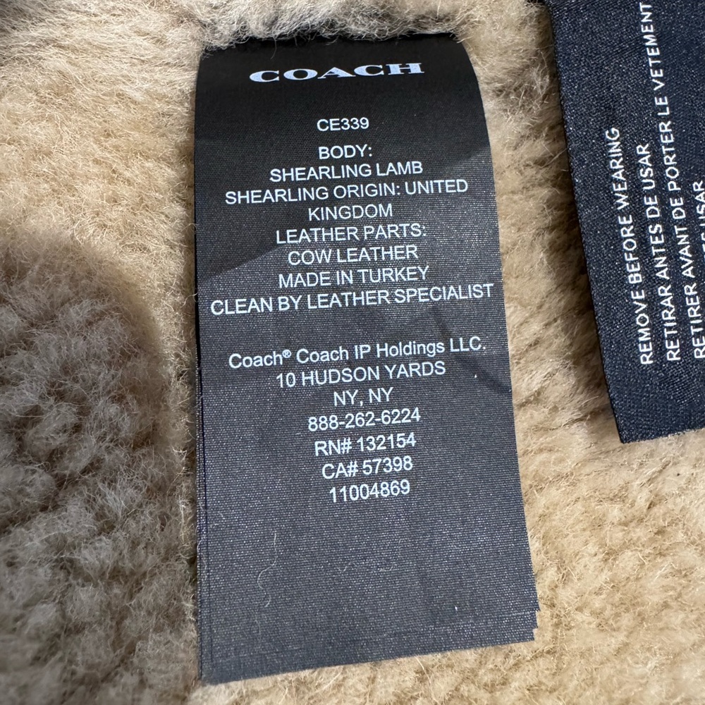 Coach Shearling Aviator Bomber Jacket - Picture 10 of 11